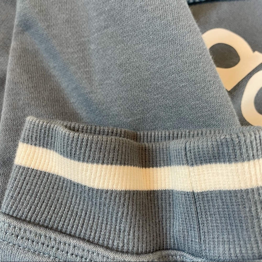 Adidas Active Icons Cropped Slate Blue Hoodie - Picture 11 of 11